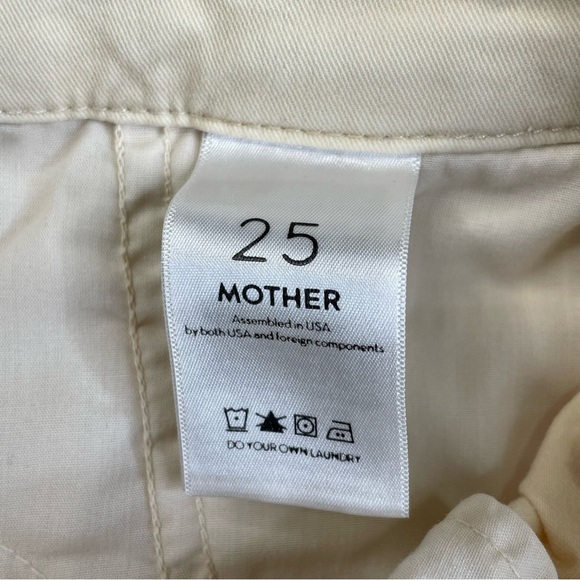 MOTHER The Shaker Prep Short Short Fray Sesame Coastal Pale Yellow size 25 - Picture 4 of 10